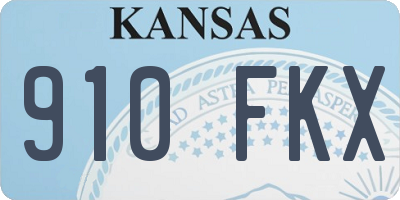 KS license plate 910FKX