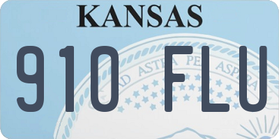 KS license plate 910FLU