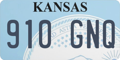 KS license plate 910GNQ