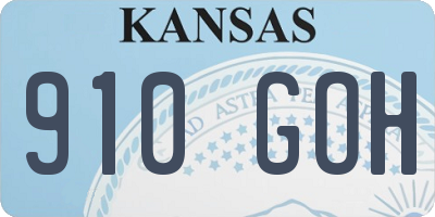 KS license plate 910GOH
