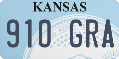 KS license plate 910GRA