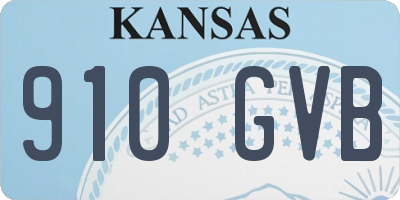 KS license plate 910GVB