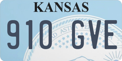 KS license plate 910GVE