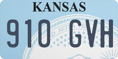 KS license plate 910GVH