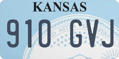 KS license plate 910GVJ