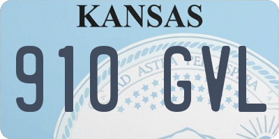 KS license plate 910GVL