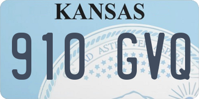 KS license plate 910GVQ