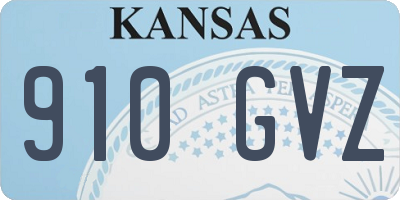 KS license plate 910GVZ