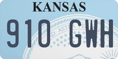 KS license plate 910GWH