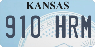 KS license plate 910HRM
