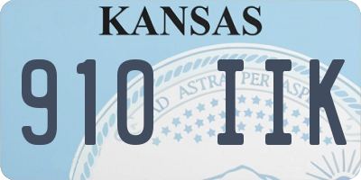 KS license plate 910IIK