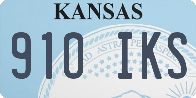 KS license plate 910IKS
