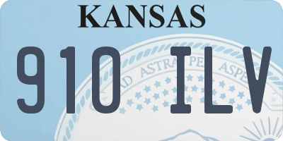 KS license plate 910ILV