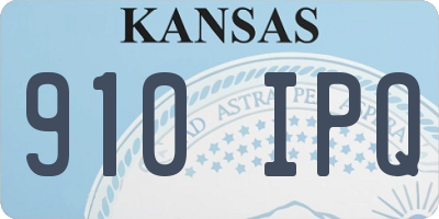 KS license plate 910IPQ