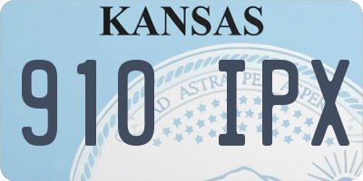 KS license plate 910IPX