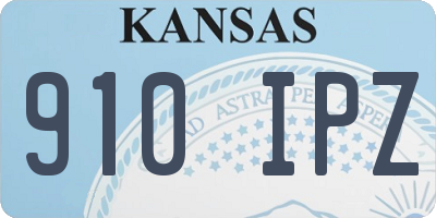 KS license plate 910IPZ