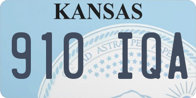 KS license plate 910IQA