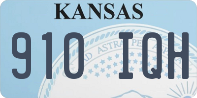 KS license plate 910IQH