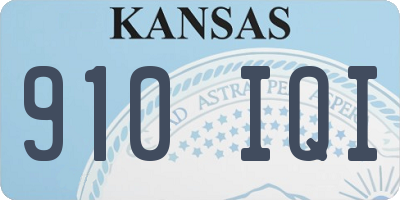 KS license plate 910IQI