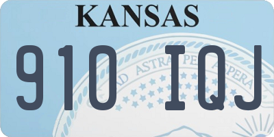 KS license plate 910IQJ