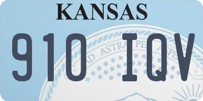 KS license plate 910IQV