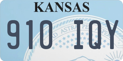 KS license plate 910IQY