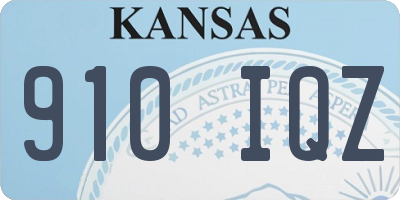 KS license plate 910IQZ