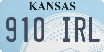 KS license plate 910IRL