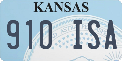 KS license plate 910ISA