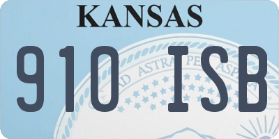 KS license plate 910ISB