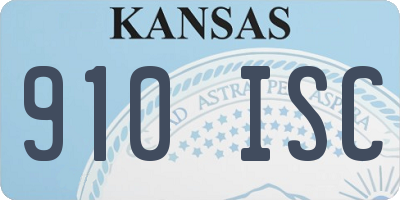 KS license plate 910ISC