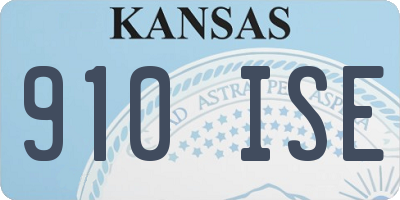 KS license plate 910ISE