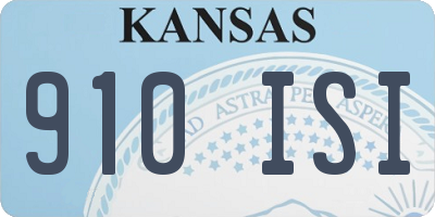 KS license plate 910ISI