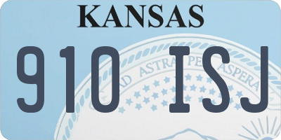 KS license plate 910ISJ