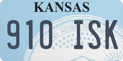 KS license plate 910ISK