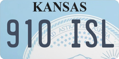 KS license plate 910ISL