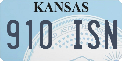 KS license plate 910ISN