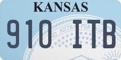 KS license plate 910ITB