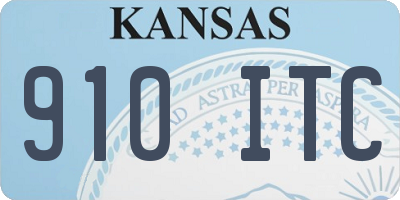 KS license plate 910ITC