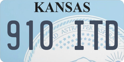 KS license plate 910ITD