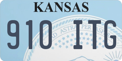 KS license plate 910ITG