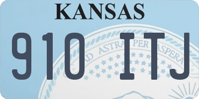 KS license plate 910ITJ
