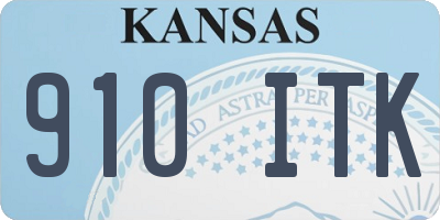 KS license plate 910ITK