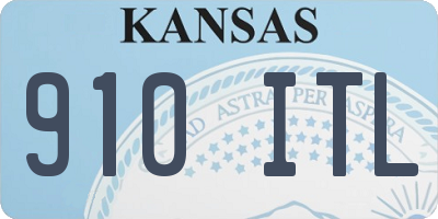 KS license plate 910ITL