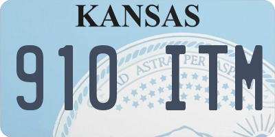 KS license plate 910ITM