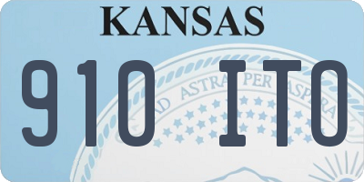 KS license plate 910ITO