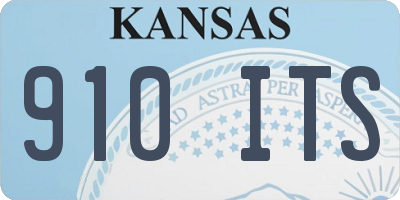 KS license plate 910ITS