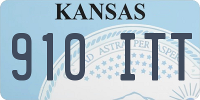 KS license plate 910ITT
