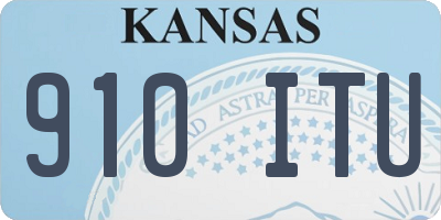 KS license plate 910ITU