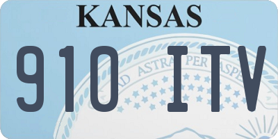 KS license plate 910ITV